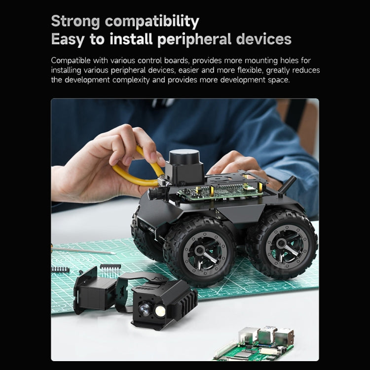 Waveshare WAVE ROVER Flexible Expandable 4WD Mobile Robot Chassis, Onboard ESP32 Module(UK Plug) - Robotics Accessories by Waveshare | Online Shopping UK | buy2fix