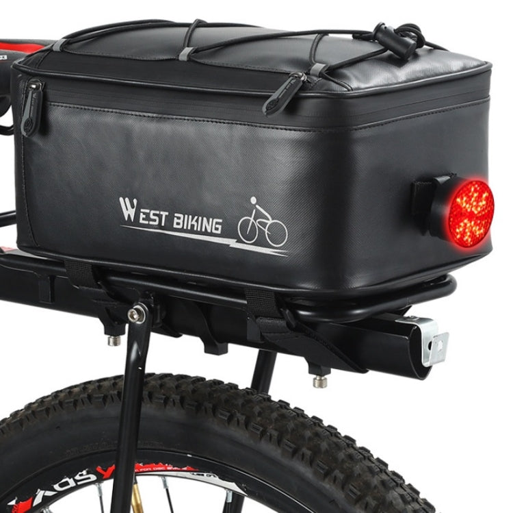 WEST BIKING Electric Bike Back Seat Driving Bag Mountain Bike Riding Waterproof Storage Bag(Black) - Bicycle Bags by WEST BIKING | Online Shopping UK | buy2fix