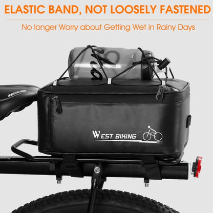 WEST BIKING Electric Bike Back Seat Driving Bag Mountain Bike Riding Waterproof Storage Bag(Black) - Bicycle Bags by WEST BIKING | Online Shopping UK | buy2fix