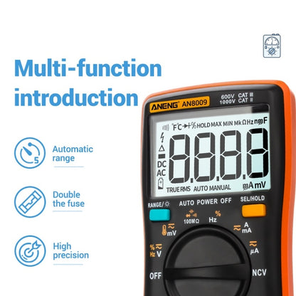 ANENG AN8009 NVC Digital Display Multimeter, Specification: Standard with Cable(Blue) - Consumer Electronics by ANENG | Online Shopping UK | buy2fix