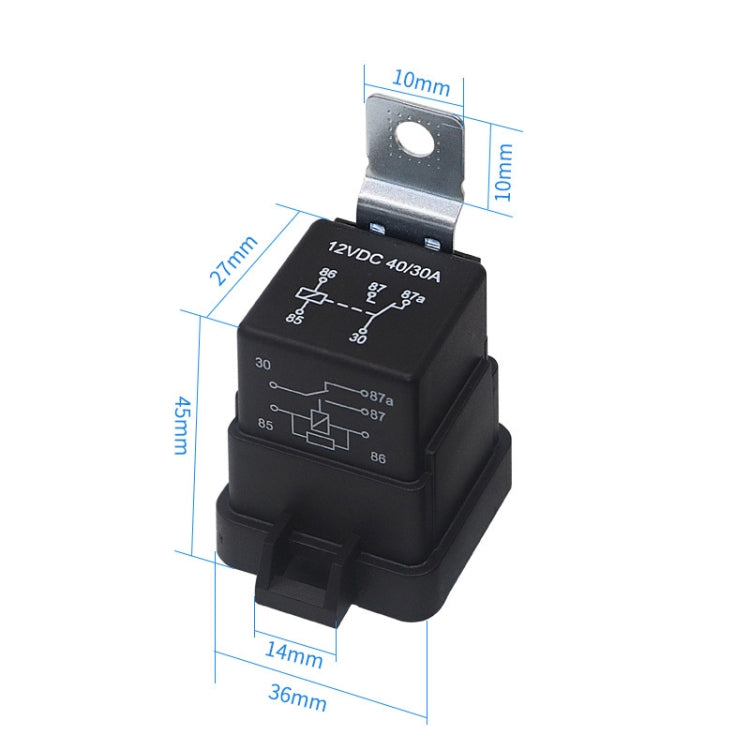 1040 5 Pin Waterproof Integrated Automotive Relay With Bracket, Rated voltage: 12V - In Car by buy2fix | Online Shopping UK | buy2fix