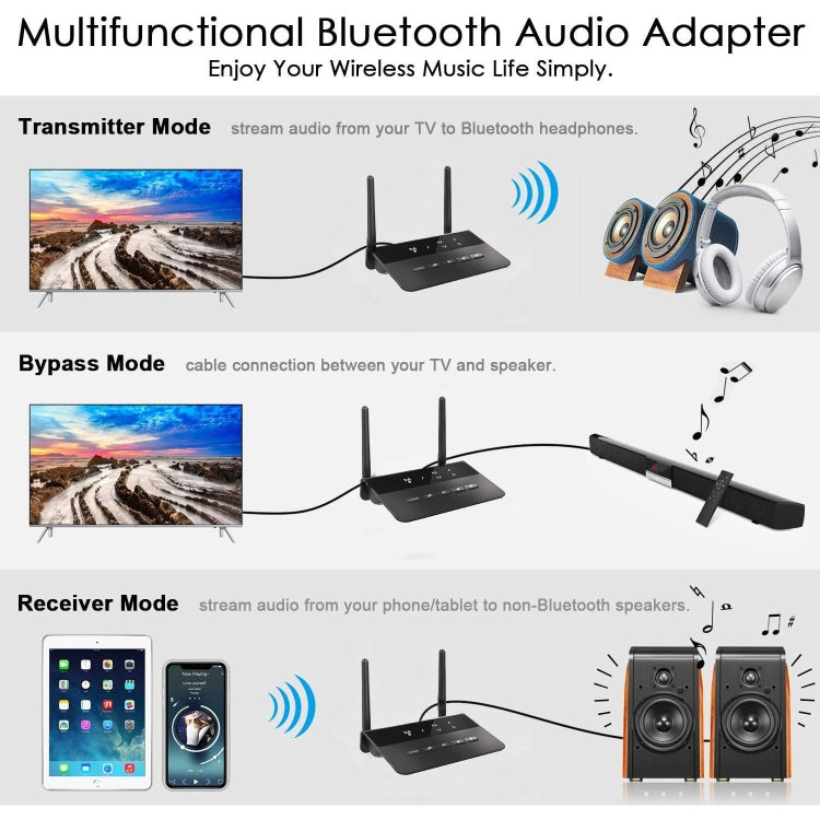 MB2 CSR Wireless Audio Adapter Bluetooth 5.0 Receiver & Transmitter - Apple Accessories by buy2fix | Online Shopping UK | buy2fix