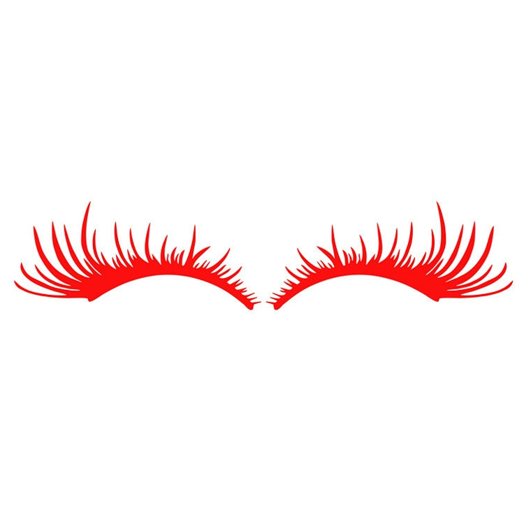 5 Pairs Car Big Lamp Eyebrow Sticker Sexy Eye Eyelash Car Sticker(Red) - In Car by buy2fix | Online Shopping UK | buy2fix