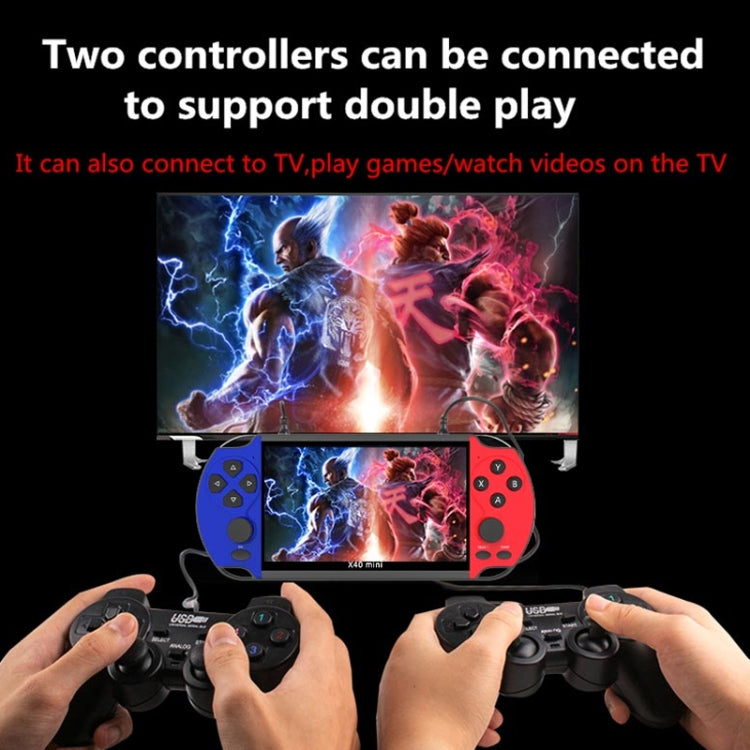 X40 mini 6.5 inch Retro Handheld Game Console with 16GB Memory, Spec: Wired Gamepads - Pocket Console by buy2fix | Online Shopping UK | buy2fix