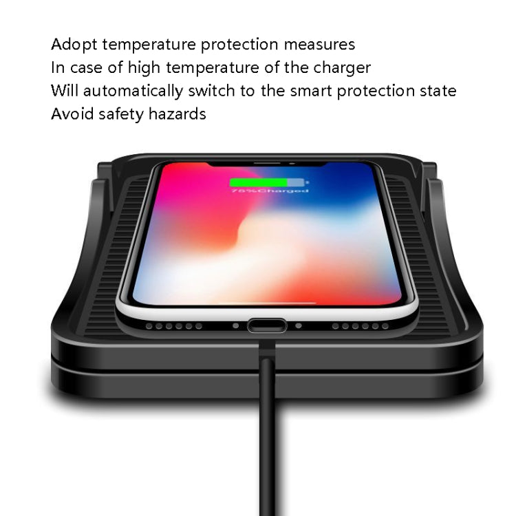 C7 Car Navigation 2 In 1 Multi-Function Non-Slip Pad Wireless Charger(Black) - In Car by buy2fix | Online Shopping UK | buy2fix