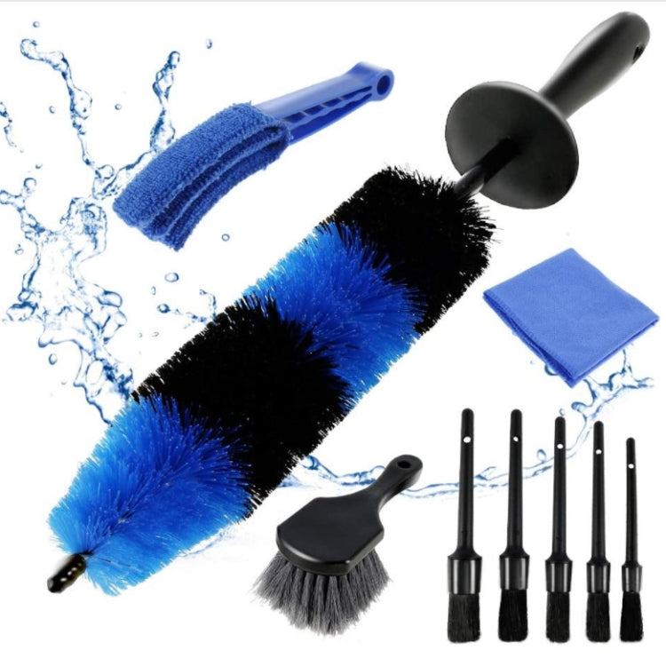 9 PCS / Set Car Wash Detail Brush Short Shank Tire Brush - In Car by buy2fix | Online Shopping UK | buy2fix