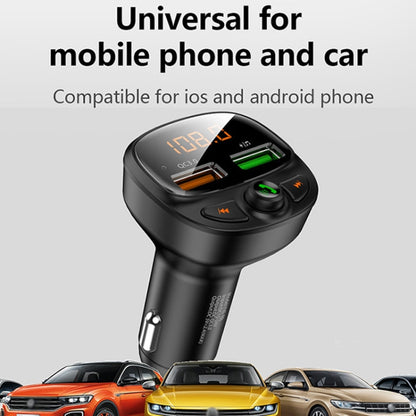 HY-87 Car Bluetooth MP3 Dual USB Car Charger, Style: Regular Version - In Car by buy2fix | Online Shopping UK | buy2fix