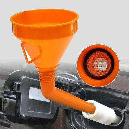 10 PCS CY12 Free Handband Filter Plastic Funnel(Orange) - In Car by buy2fix | Online Shopping UK | buy2fix