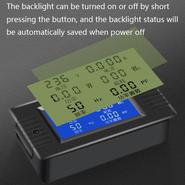 Peacefair English Version Multifunctional AC Digital Display Power Monitor, 100A (Closed CT) - Consumer Electronics by Peacefair | Online Shopping UK | buy2fix