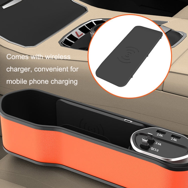 Multifunctional Car Seat Slot Storage Box, Style: USB Without Wireless Charge Type - In Car by buy2fix | Online Shopping UK | buy2fix