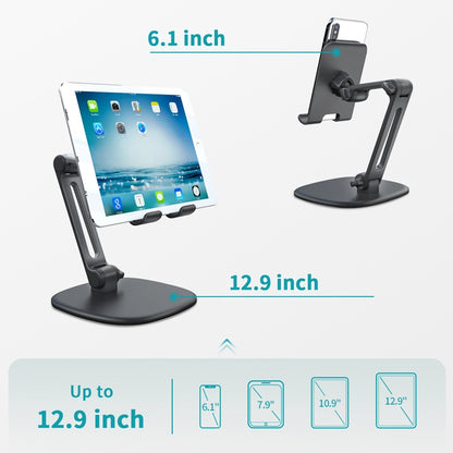 Desktop Folding Lazy Bracket Universal Magnetic Suction Mobile Phone Bracket(Black) - Desktop Holder by buy2fix | Online Shopping UK | buy2fix
