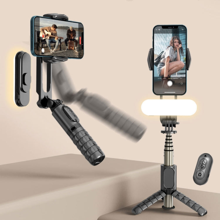 Removable Fill Light Phone Handheld Stabilizer with APP(Q09 Black) - Consumer Electronics by buy2fix | Online Shopping UK | buy2fix