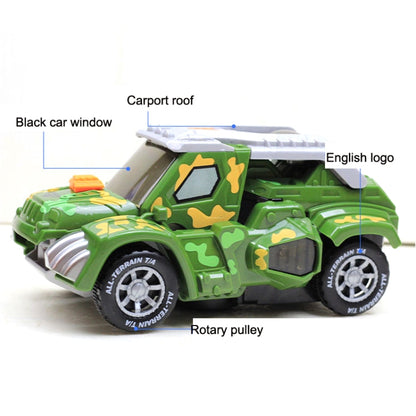 HG-884 Spray Deformation Dinosaur Fighting Vehicle Light Music Automatic Rotating Children Toys(Green) - Model Toys by buy2fix | Online Shopping UK | buy2fix