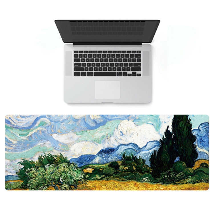 400x900x5mm Locked Am002 Large Oil Painting Desk Rubber Mouse Pad(Seaside Boat) - Mouse Pads by buy2fix | Online Shopping UK | buy2fix