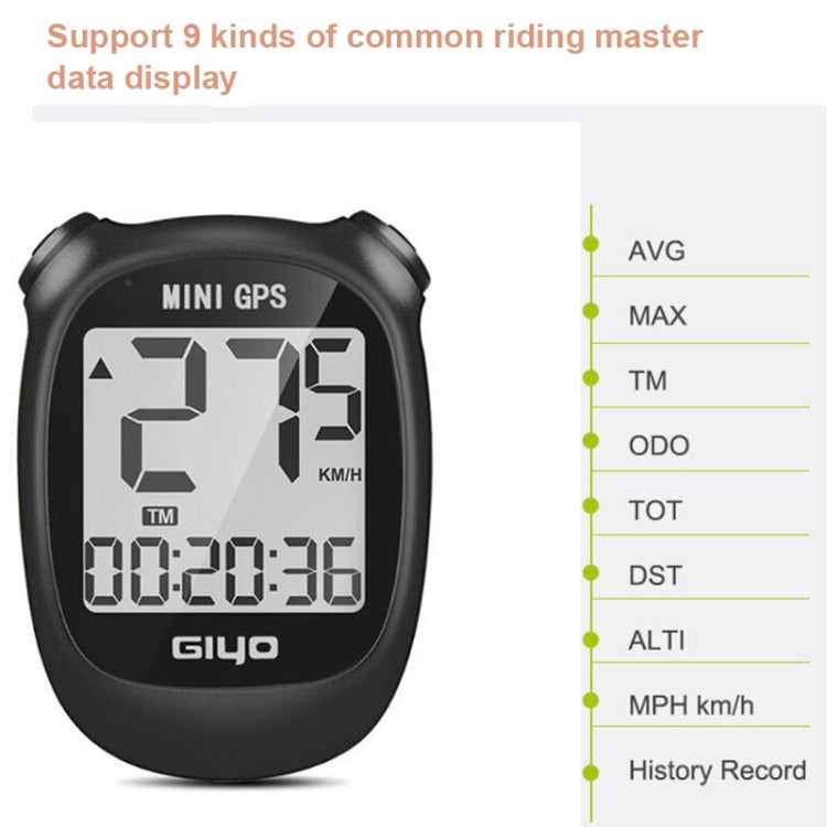 GIYO M3 LCD Display Bike GPS Cycling Computer Wireless Road Bicycle Stopwatch Velocimeter(Black) - Speedometers by GIYO | Online Shopping UK | buy2fix