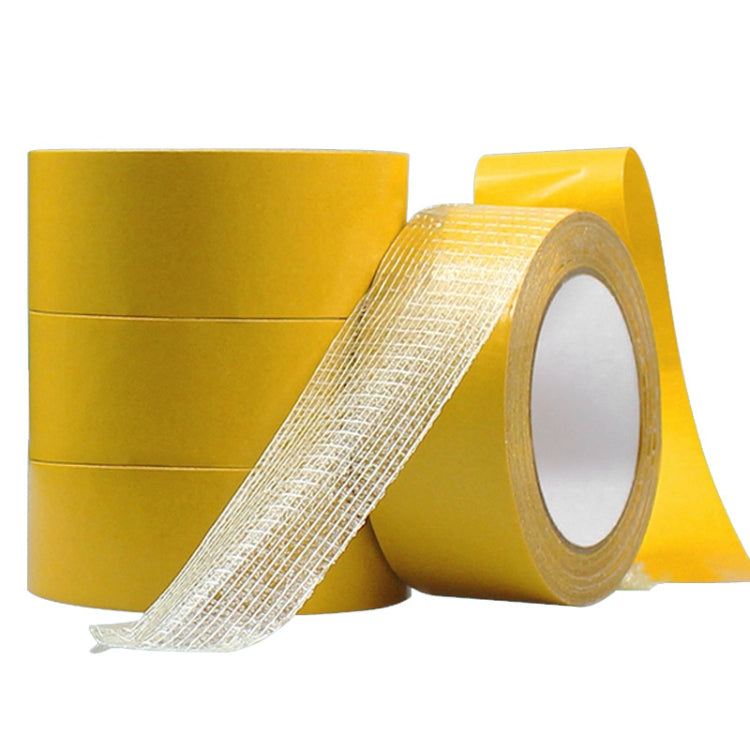 25mmx50 m Double-sided Fiberglass Grid Sticky Adhesive Fiber Transparent Mesh Tape - Tapes by buy2fix | Online Shopping UK | buy2fix