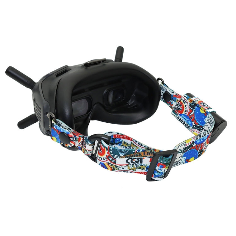 Flight Video Glasses Graffiti Color Headband Fixed Strap For DJI FPV Goggles V2 Strap - DJI & GoPro Accessories by buy2fix | Online Shopping UK | buy2fix