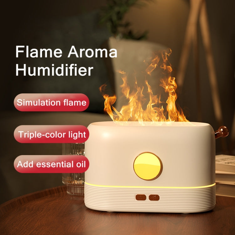 JF801 Desktop Simulation Flame Aroma Diffuser Humidifier, Color: Monochrome Light-Green - Home & Garden by buy2fix | Online Shopping UK | buy2fix
