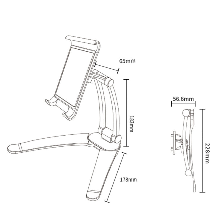 PB-41E Desktop Phone Tablet Lazy Folding Stand(Silver) - Lazy Bracket by buy2fix | Online Shopping UK | buy2fix