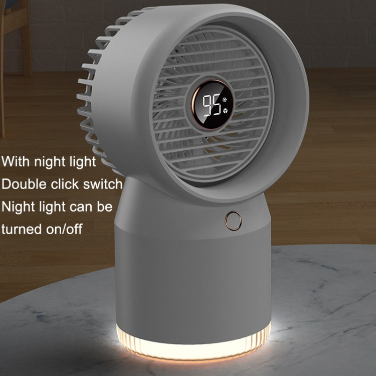 Spray Humidified LED Digital Display Office Home Fan, Style: 3600mAh Rechargeable(Blue) - Consumer Electronics by buy2fix | Online Shopping UK | buy2fix