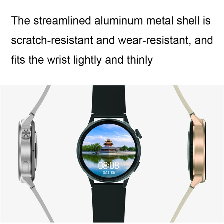 Wearkey DT4+ 1.36 Inch HD Screen Smart Call watch with NFC Function, Color: Gold Steel - Smart Wear by Wearkey | Online Shopping UK | buy2fix