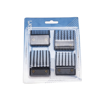 4 In 1 Hair Clipper Limit Comb Barber Tool Accessories(Black) - Hair Trimmer by buy2fix | Online Shopping UK | buy2fix