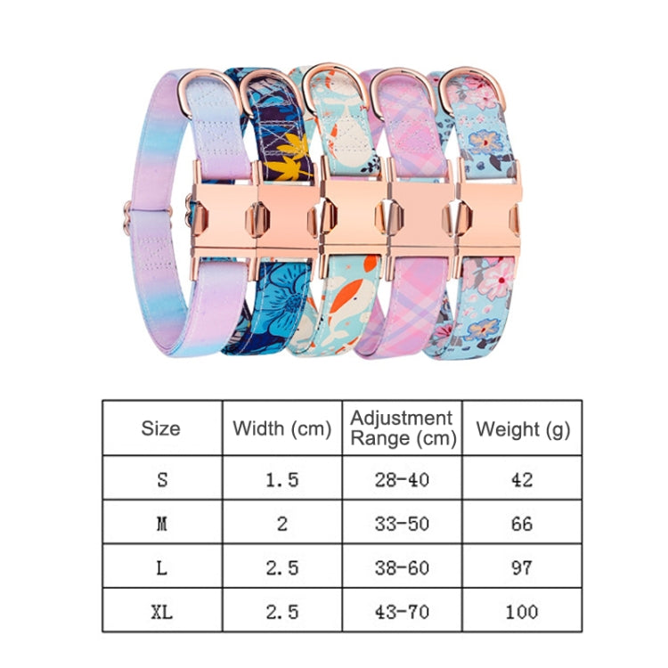 Rose Gold Buckle Pet Detachable Bow Collar, Size: XL 2.5x43-70cm(Blue Bellland) - Home & Garden by buy2fix | Online Shopping UK | buy2fix