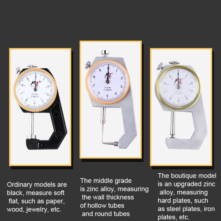 CHIXI Handheld Thickness Gauge Paper Thickness Gauge, Specification: Boutique 0-10mm Pointed Head - Consumer Electronics by buy2fix | Online Shopping UK | buy2fix