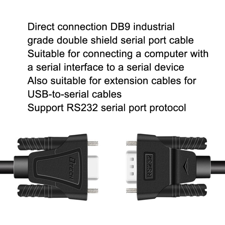 DTECH RS232 Serial Direct Line DB9 Extension Line Male to Female 1.5m - RS485 / RS232 Series by DTECH | Online Shopping UK | buy2fix