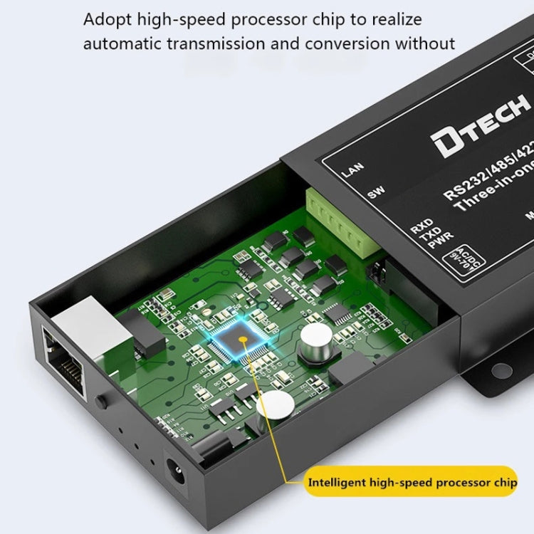 DTECH IOT9031 RS232/485/422 To TCP 3 In 1 Serial Server, CN Plug - RS485 / RS232 Series by buy2fix | Online Shopping UK | buy2fix