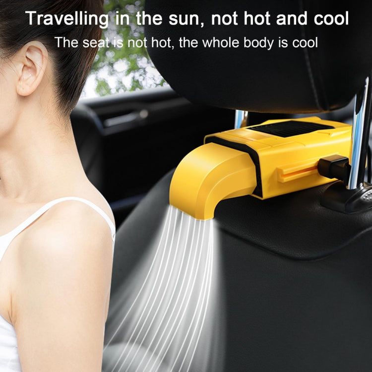 F415 Car Multifunctional Seat Back USB Fan(Yellow) - In Car by buy2fix | Online Shopping UK | buy2fix