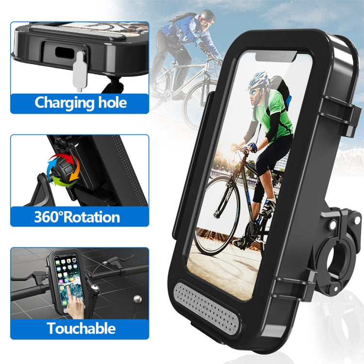 Bicycle Waterproof Bag Motorcycle Transparent Flip Phone Holder(Black) - Outdoor & Sports by buy2fix | Online Shopping UK | buy2fix