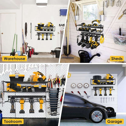 Wall Mounted Handheld Drill Tool Storage Rack, Specification: Complete set - Others by buy2fix | Online Shopping UK | buy2fix