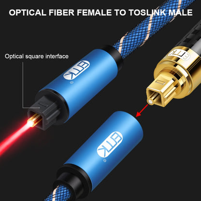 EMK Male To Female SPDIF Paired Digital Optical Audio Extension Cable, Cable Length: 3m (Blue) - Audio Optical Cables by EMK | Online Shopping UK | buy2fix