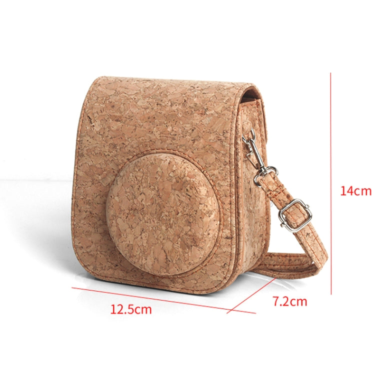 Cork Camera Bag Shoulder Bag Digital Photography Leather Case For FUJIFILM Instax Mini 11 - Camera Accessories by buy2fix | Online Shopping UK | buy2fix