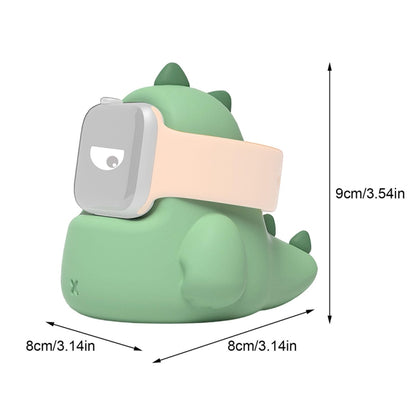 2 PCS H003 Cute Dinosaur Shaped Silicone Charging Stand without Watch For Apple Watch(Pink) - Smart Wear by buy2fix | Online Shopping UK | buy2fix