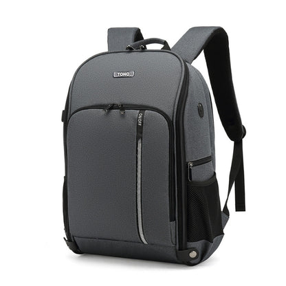 TONO LED Light SLR Digital Camera Backpack With USB Port(Grey) - Backpack by TONO | Online Shopping UK | buy2fix