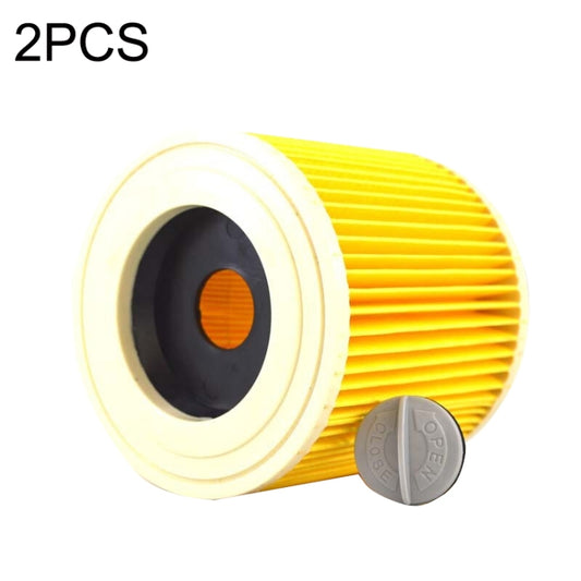 2PCS HEPA Filter For Karcher A2004 / A2204 Vacuum Cleaner Accessories(Yellow) - Consumer Electronics by buy2fix | Online Shopping UK | buy2fix