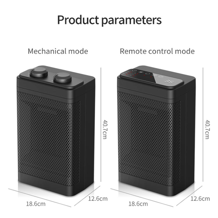 Office Household Mute Desktop Shaking Head Electric Heaters, Spec: Knob (UK Plug) - Consumer Electronics by buy2fix | Online Shopping UK | buy2fix