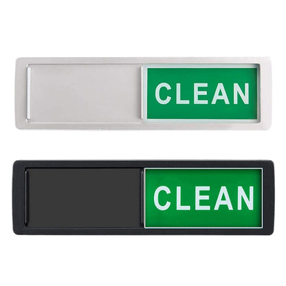 Dishwasher Magnet Clean Dirty Sign 2 Double-Sided Dishwasher Magnet Cover(Black) - Home & Garden by buy2fix | Online Shopping UK | buy2fix