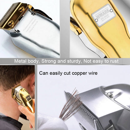 WMARK NG-2020B Metal Hair Clipper With LED Display Rechargeable Clipper, EU Plug, Color: Silver - Hair Trimmer by buy2fix | Online Shopping UK | buy2fix