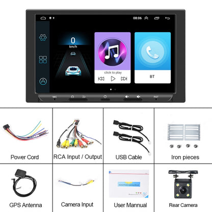 7 inch Carplay GPS Navigation Reverse Integrated Machine, Style: Standard+4 Light Camera(2+32G) - In Car by buy2fix | Online Shopping UK | buy2fix