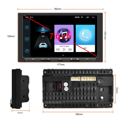 7 inch Carplay GPS Navigation Reverse Integrated Machine, Style: Standard+12 Light Camera(2+32G) - In Car by buy2fix | Online Shopping UK | buy2fix