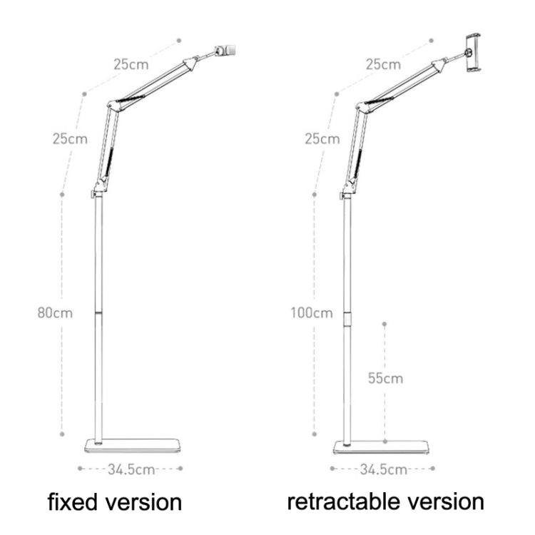 SSKY L10 Home Cantilever Ground Phone Holder Tablet Support Holder, Style: Fixed (White) - Lazy Bracket by SSKY | Online Shopping UK | buy2fix