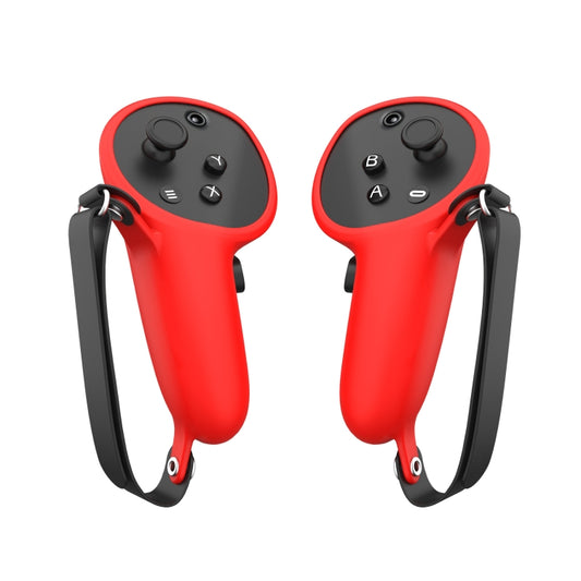 For Oculus Quest Pro 1 Pair Handle Silicone Case Cover VR Accessories(Red) - Consumer Electronics by buy2fix | Online Shopping UK | buy2fix