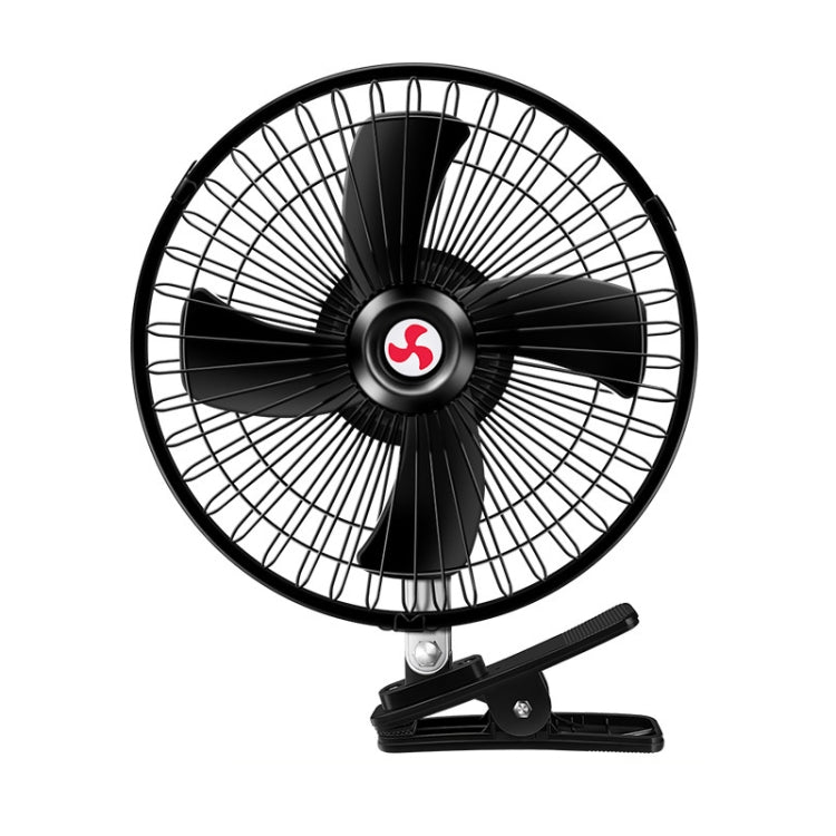 Car Powerful Fixing Clip Cooling High Wind Power Electric Fan, Specification: 8 inch Black 12V - In Car by buy2fix | Online Shopping UK | buy2fix