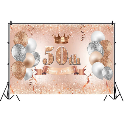 MDN12121 1.5m x 1m Rose Golden Balloon Birthday Party Background Cloth Photography Photo Pictorial Cloth - Camera Accessories by buy2fix | Online Shopping UK | buy2fix