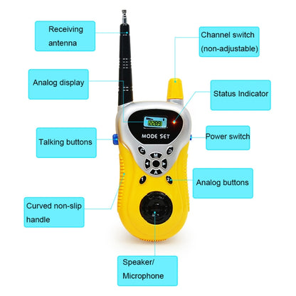 2289 1 Pair Children Mini Walkie Talkie Toys Wireless Talking Outdoor Interactive Toys(Yellow) - Consumer Electronics by buy2fix | Online Shopping UK | buy2fix