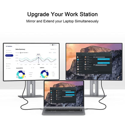 QGeeM QG-UA13 Type-C To DP 4K 60Hz Nylon Braided Adapter Cable, Length: 3m - Computer & Networking by QGeeM | Online Shopping UK | buy2fix