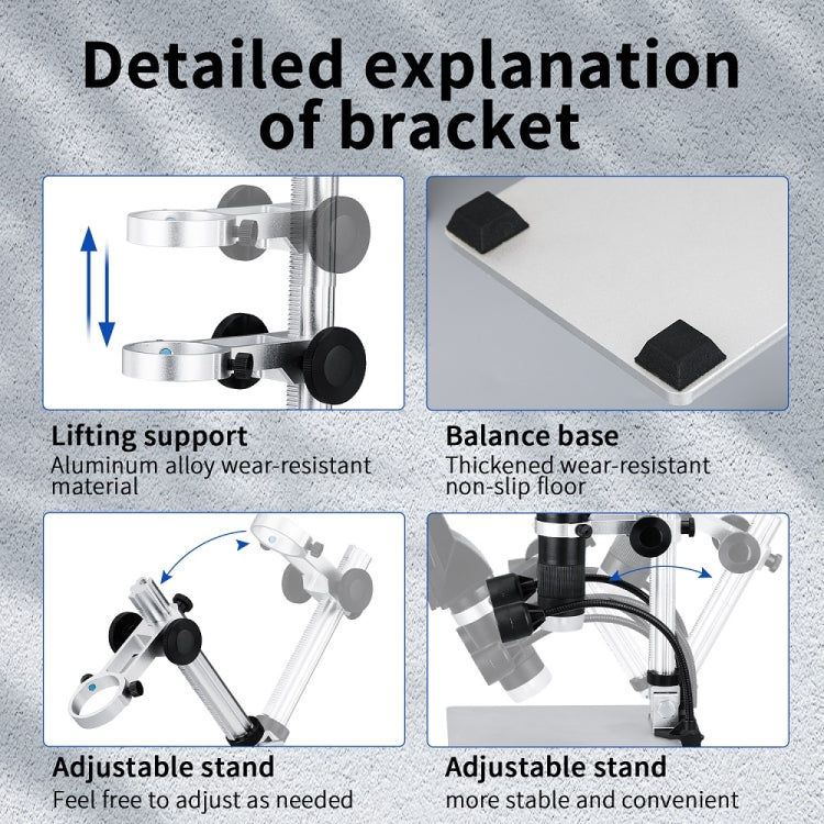 G1600 1-1600X Magnification 9 Inch Electron Microscope, Style: Without Battery UK Plug - Consumer Electronics by buy2fix | Online Shopping UK | buy2fix